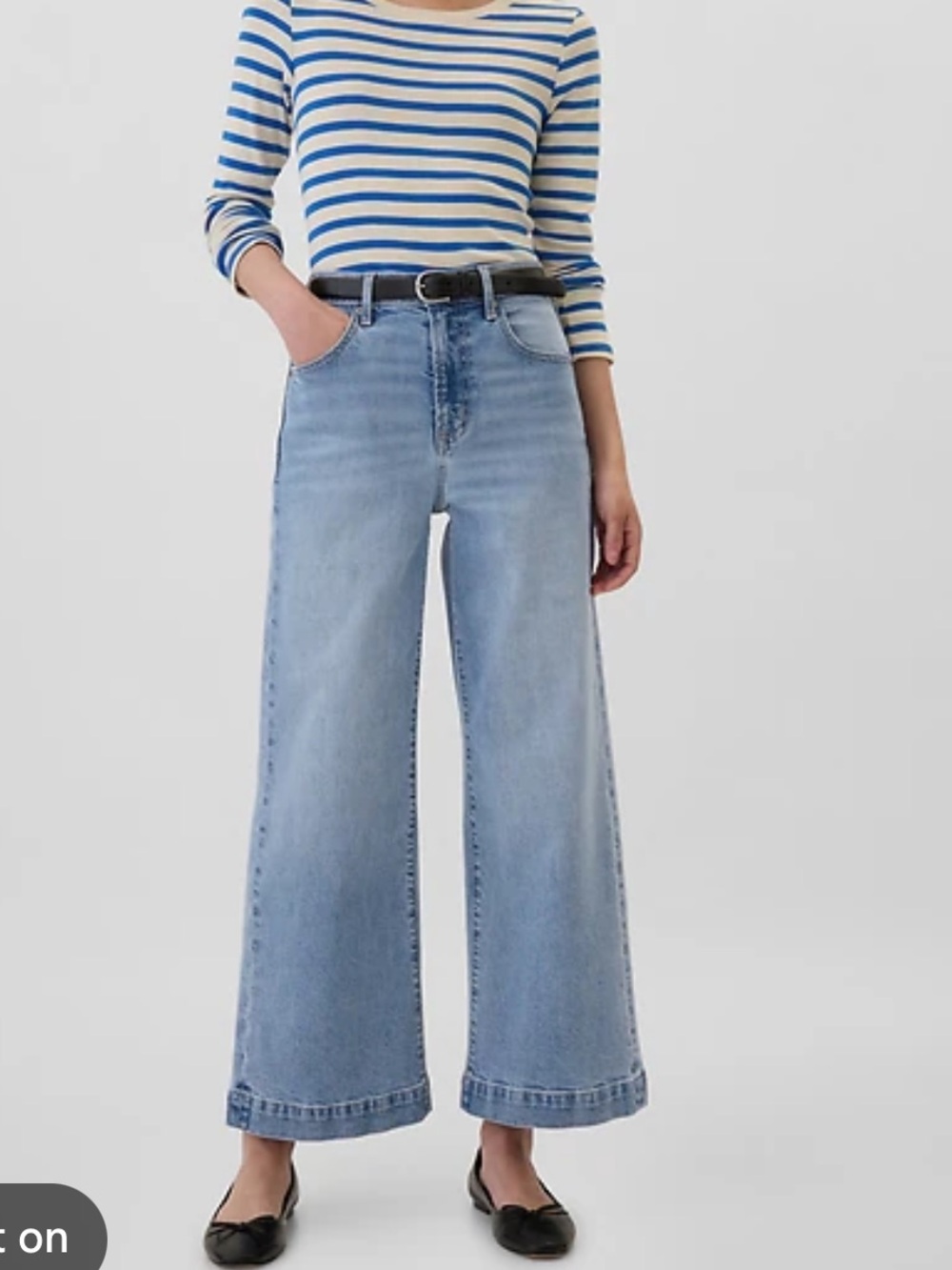 GAP High Rise Wide-Leg Crop Jeans | Gap SIZE 32